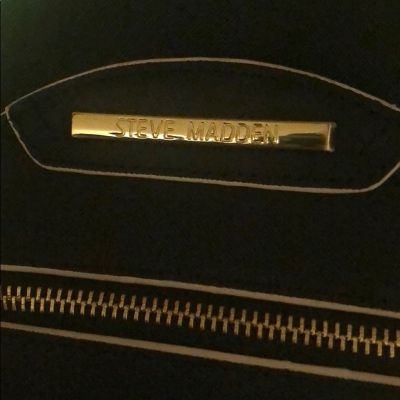 Black Leather Steve Madden Backpack - Picture 2 of 3